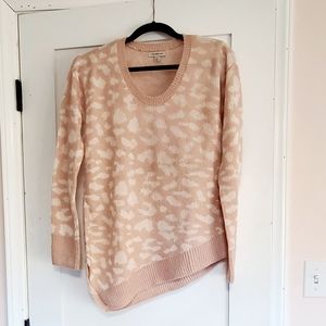 EUC Calvin Klein Asymmetrical Leopard Sweater